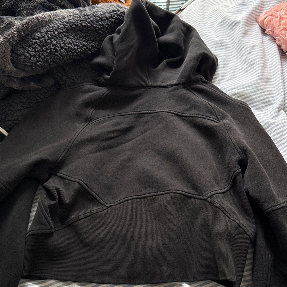 GREAT CONDITION! lululemon athletica oversized half-zip scuba hoodie all black - Picture 2 of 5